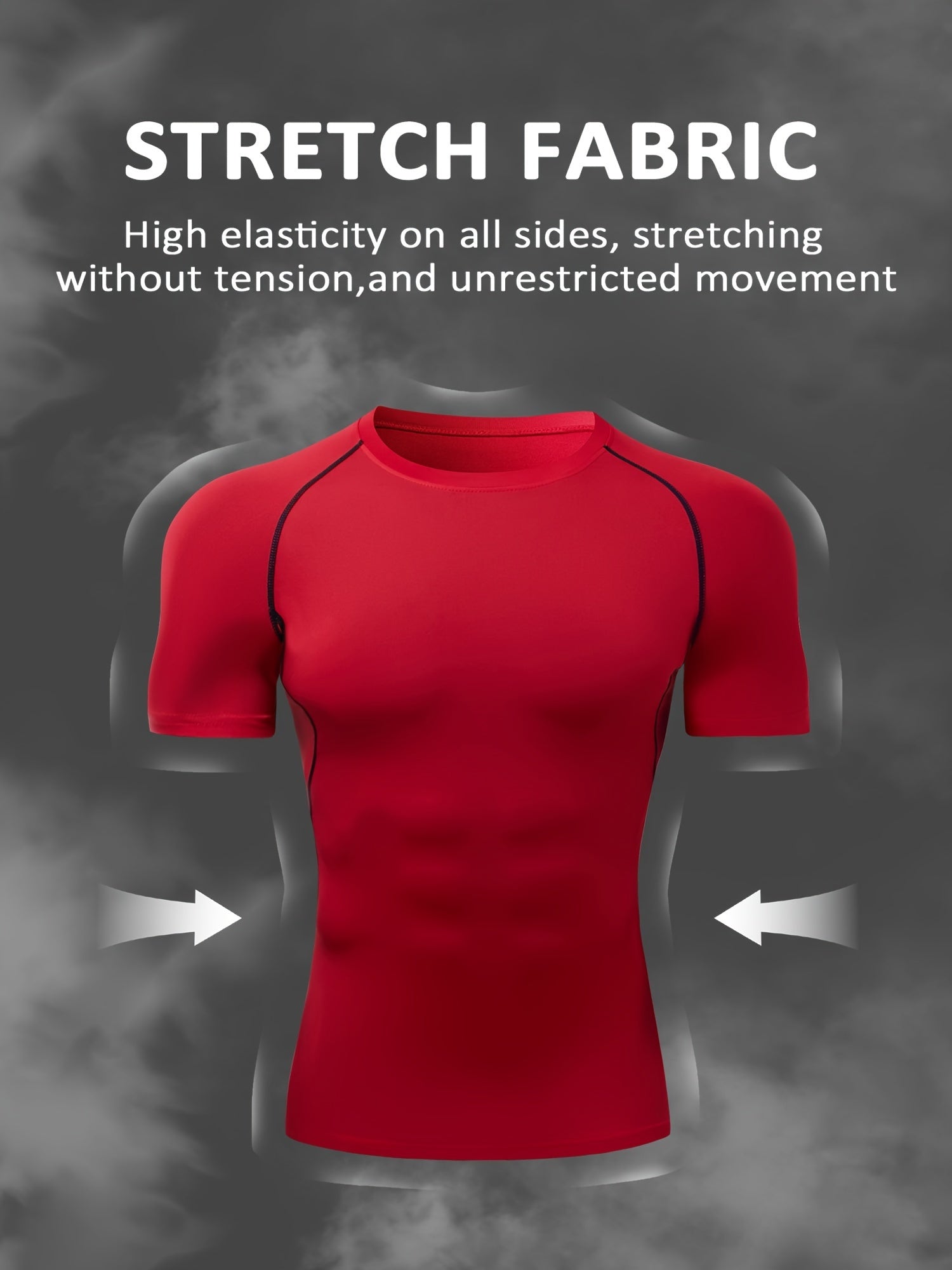Ultra-Soft ComfyFit T-Shirt - Quick-Drying, Highly Stretchy, Sweat-Absorbing, Breathable, and Moisture-Wicking for Men's Summer Outdoor Fitness Activities and Sports - Ideal for Gym, Running, Cycling, and Hiking