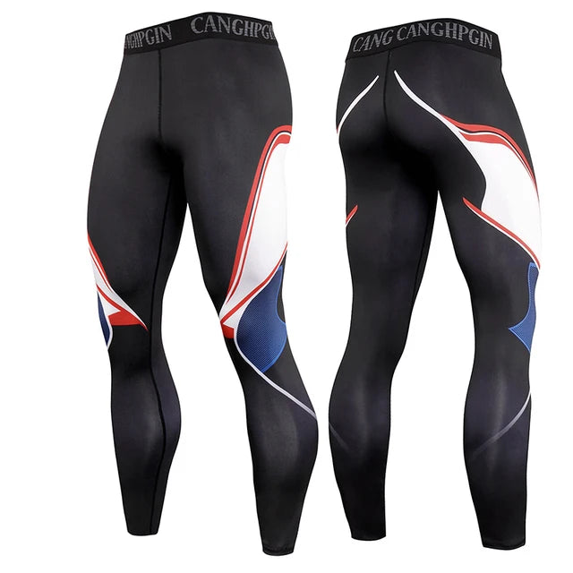 Men's Running Compression Leggings – Quick Dry Gym Fitness Tights