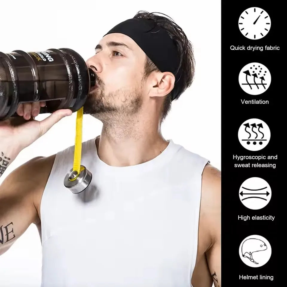 Anti-Slip Sports Headbands – Quick Dry Sweat Absorption Workout Headband