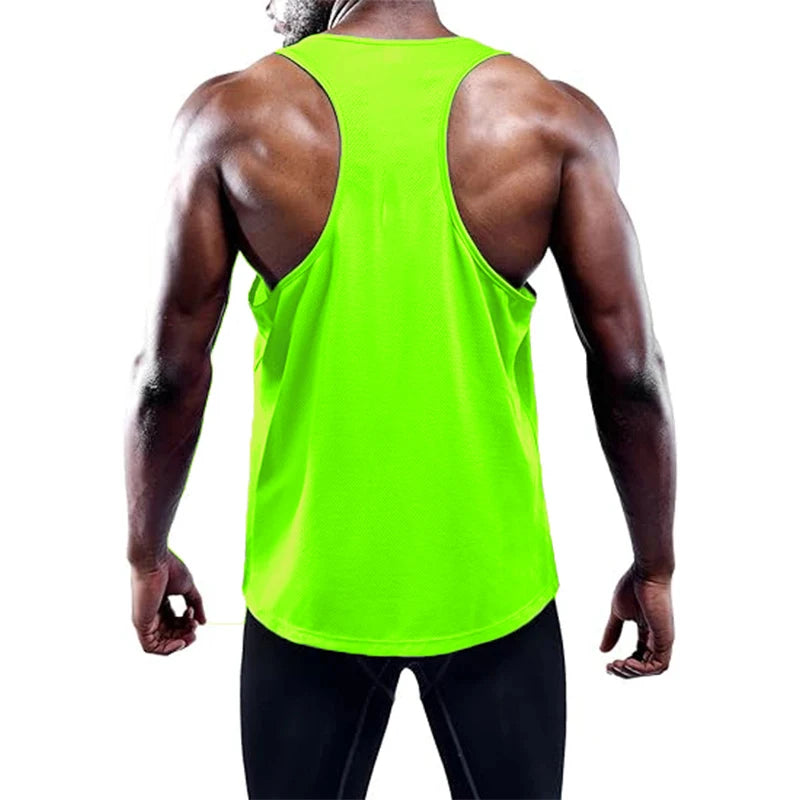 Men's Running Tank Top – Quick Dry Gym Vest Sleeveless Training Shirt