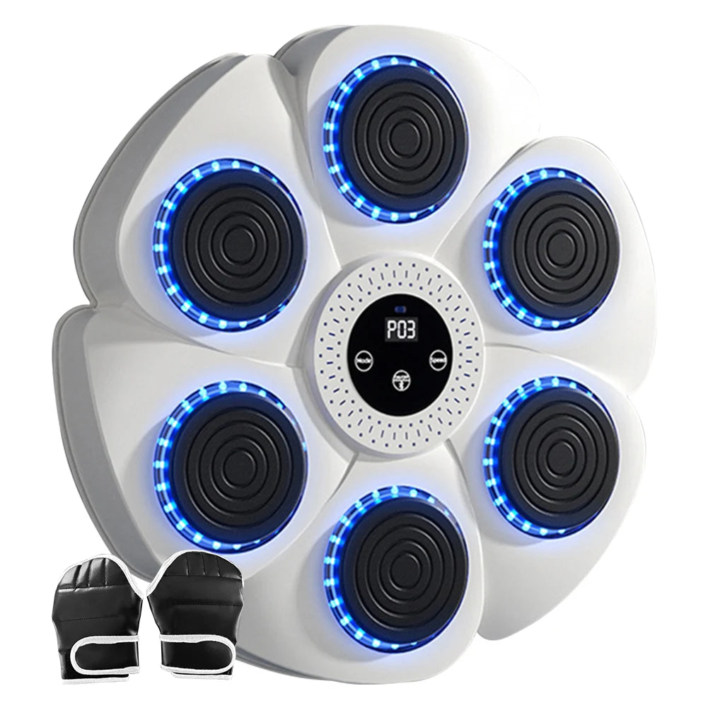 Music Boxing Machine Smart Bluetooth-Compatible Boxing Machine Wall Mounted Workout Boxing Target Machine RGB Light for Home Gym