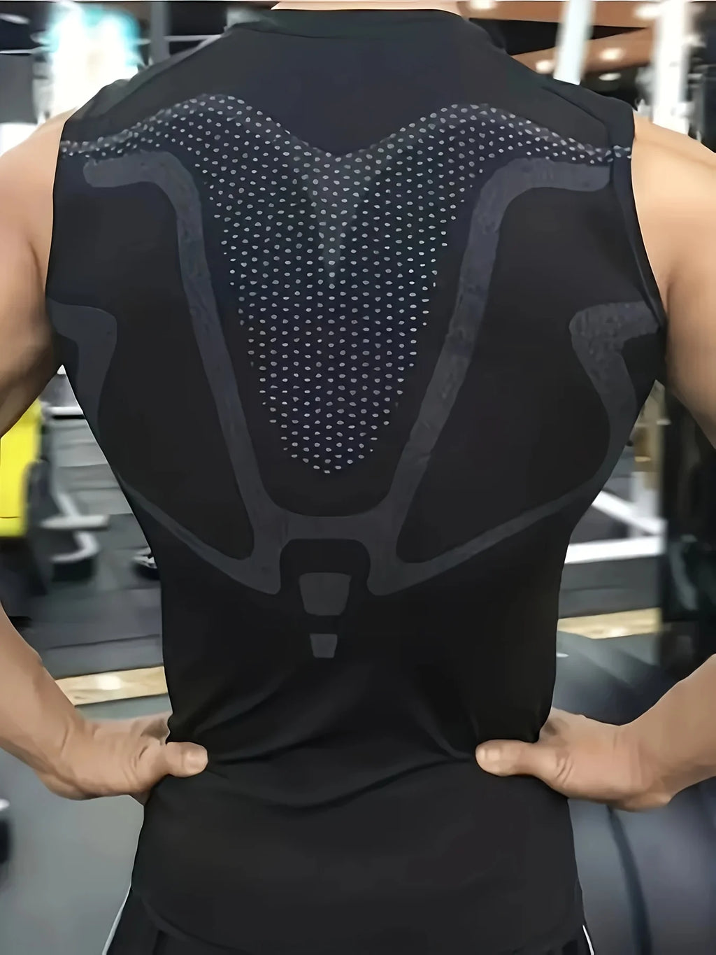 Mens Sleeveless Quick Dry Compression Tank Top - Breathable, Lightweight, Moisture-Wicking, Four-Way Stretch for Running, Traini