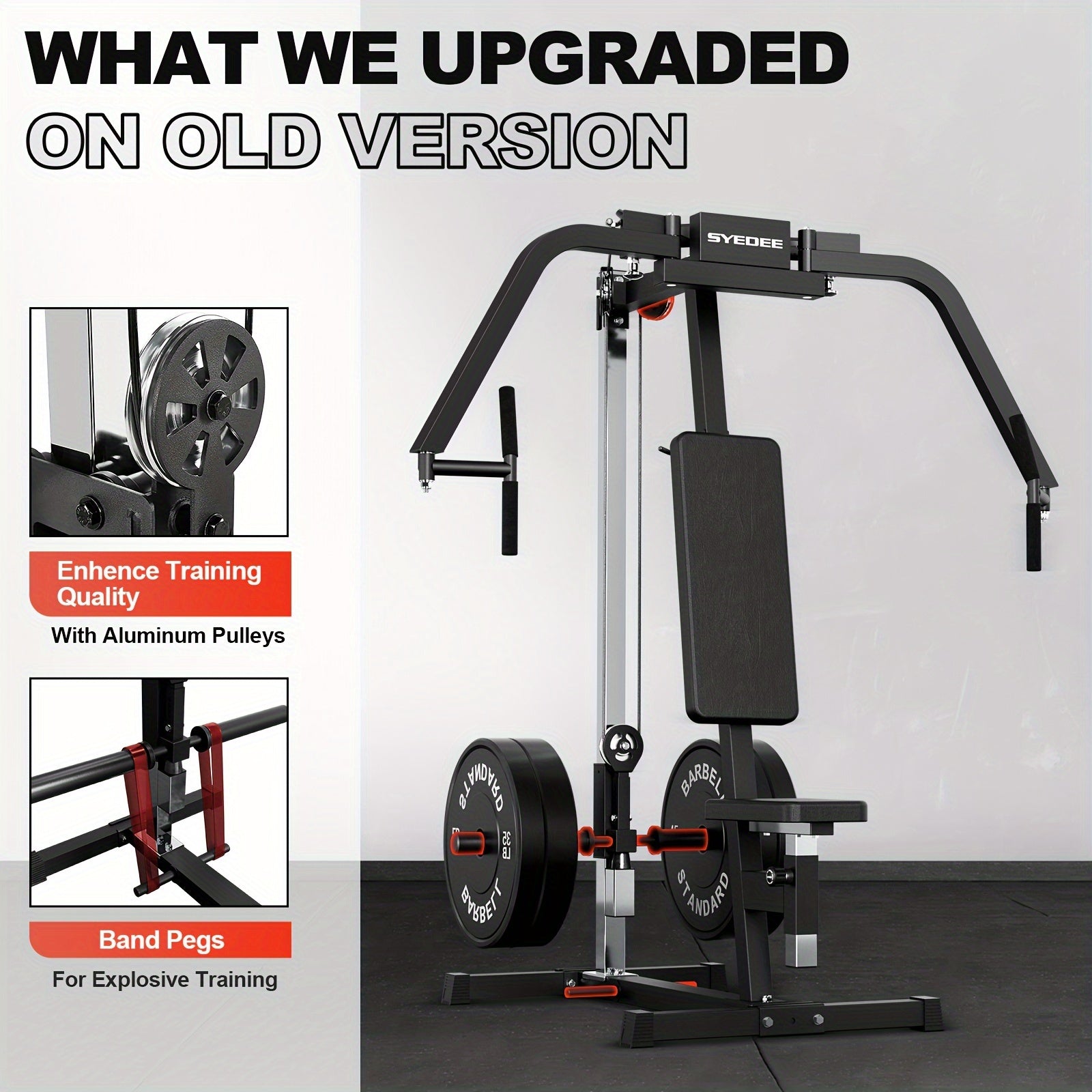 Chest Fly & Reverse Delt Machine - Adjustable Plate-Loaded Upper Body Trainer for Pectoral & Rear Deltoid Development, Compact Home Gym Equipment with Comfortable Padding, Red/Black