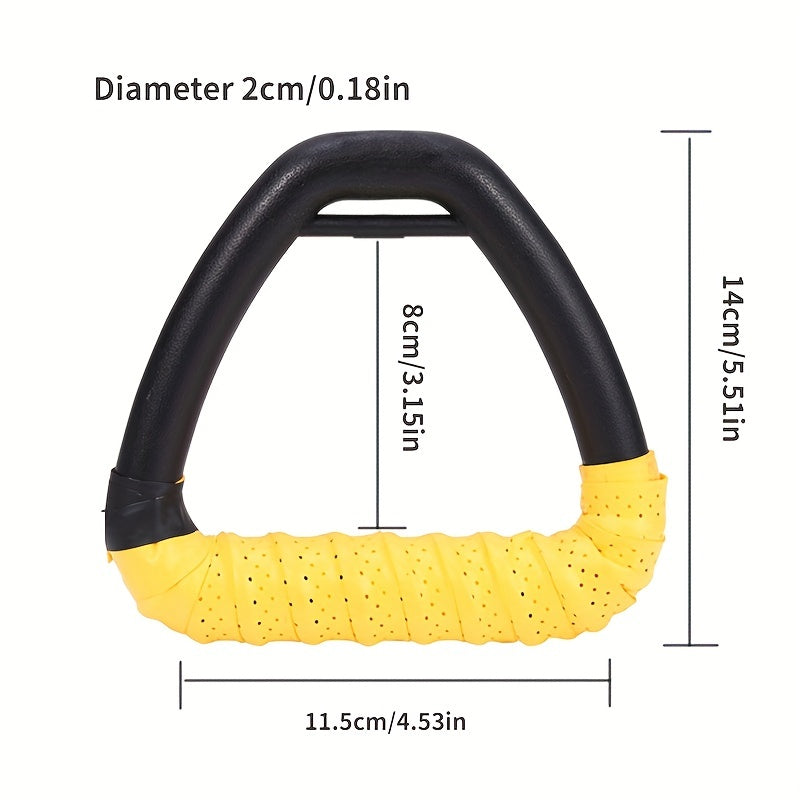 2pcs PUMPMUSCLE Gymnastic Rings, Black, Non-Slip, Adjustable Straps, Iron and PA (Polyamide, Nylon), with 2pcs Yellow Tape, for Universal Strength Training, Pull-Ups, Gym Workout & Outdoor Training, Without Battery