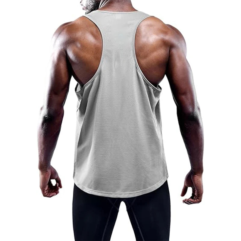 Men's Running Tank Top – Quick Dry Gym Vest Sleeveless Training Shirt