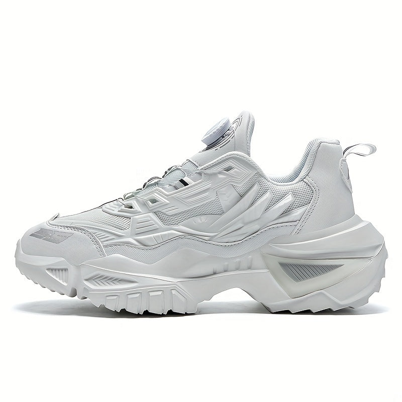 Men's Breathable Running Shoes, Lightweight Sneakers with Cushioned TPU Sole, Lace-Up Closure, Non-Slip Rubber Outsole, Gym Jogging Fitness Footwear, Striped Design, Comfortable Fit, All-Season for Fitness Enthusiasts