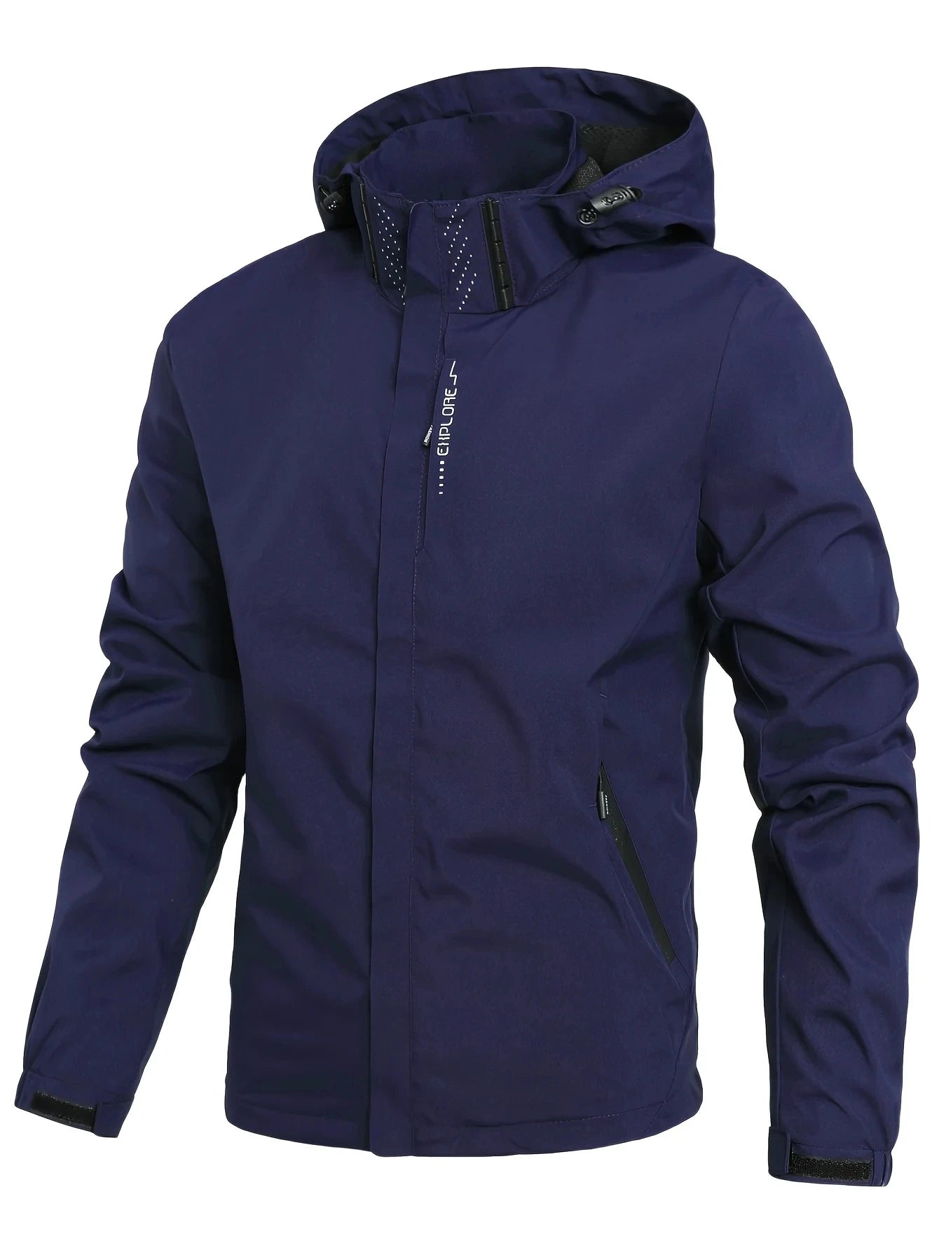 Men's Waterproof Hooded Rain Jacket – Lightweight Windproof Outdoor Jacket