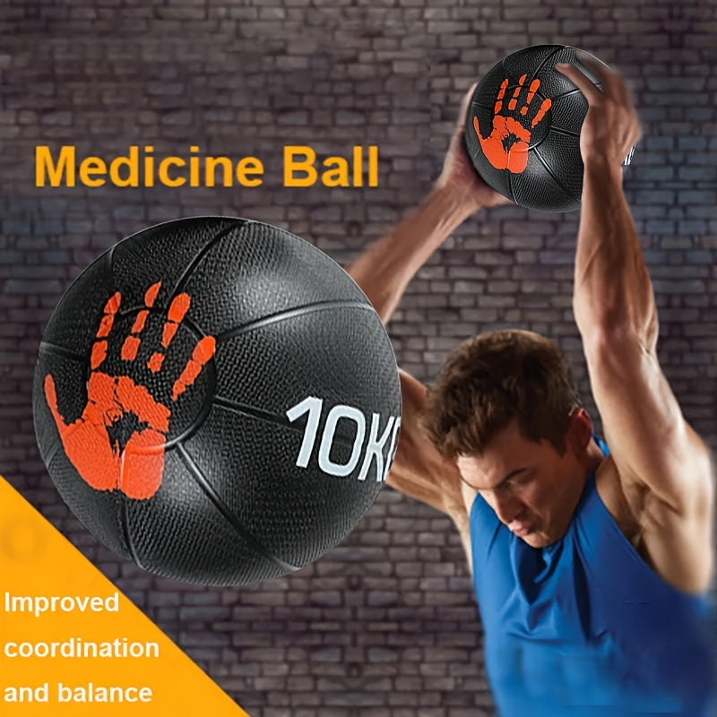 1pc Durable Rubber Weighted Ball for Fitness - 11.02LB/13.23LB, Ideal for Balance & Strength Training, Physical Relax, Home Gym Workout Equipment, Gym Accessories