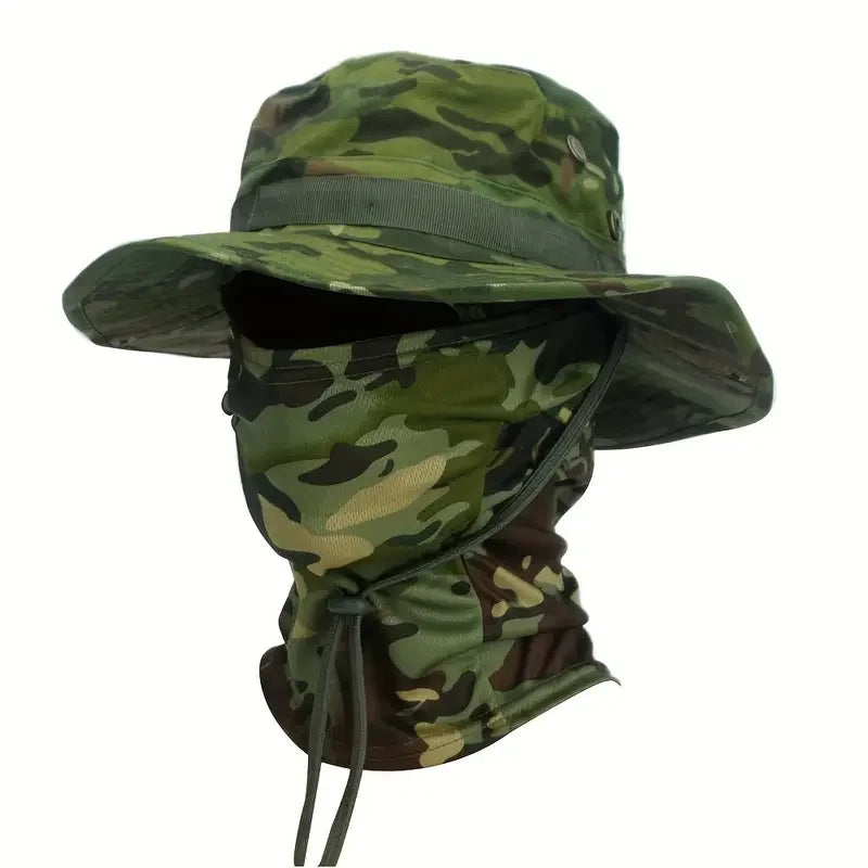 Camouflage Boonie Cap – Foldable Wide Brim Outdoor Hat