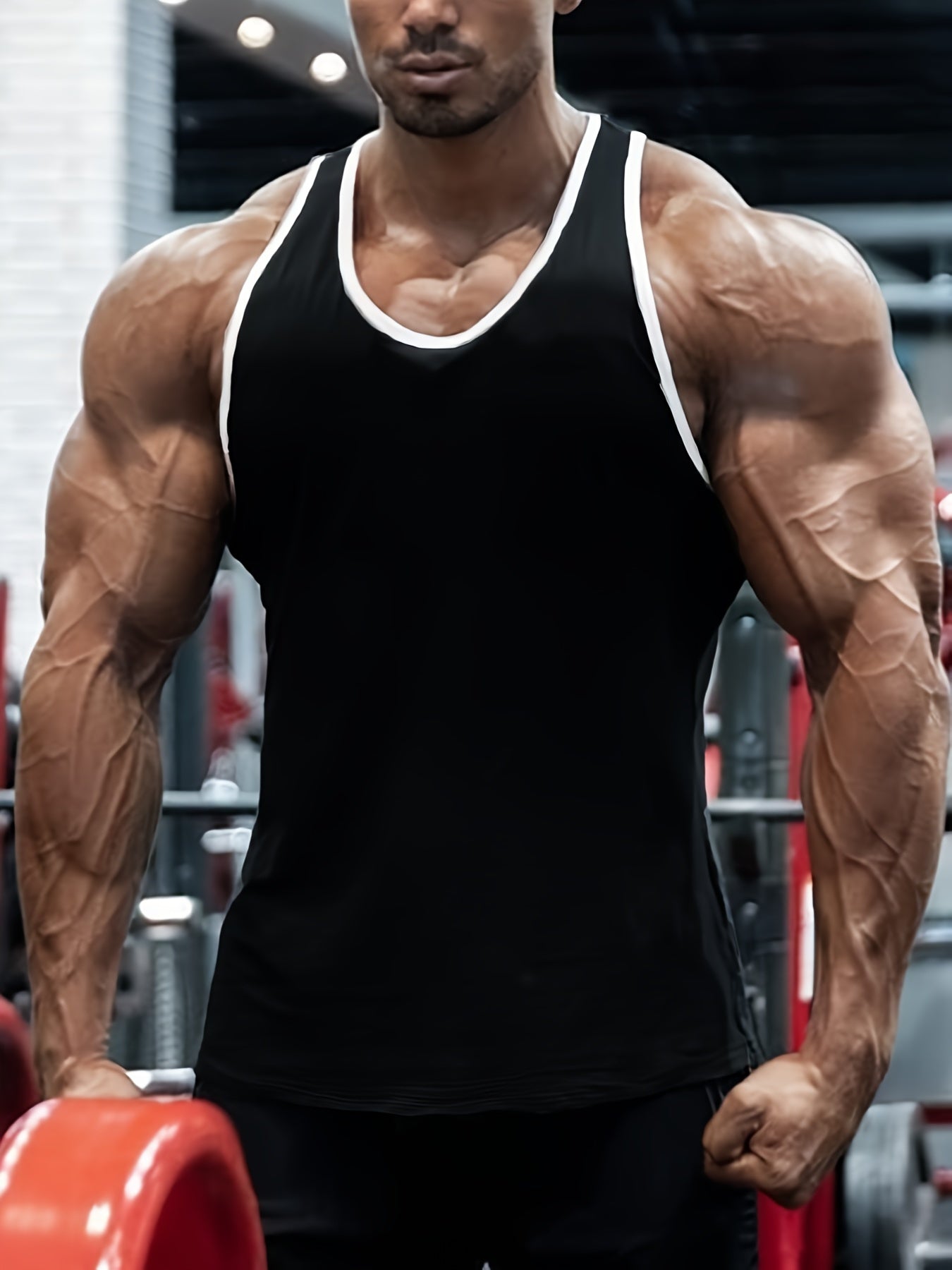 Men's Premium Sleeveless Round Neck Tank Top - Ultra-Lightweight, Breathable, Moisture-Wicking, Quick-Drying Active Undershirt for Summer Gym Fitness, Running, Jogging, Cycling, Yoga, Training, and Outdoor Activities - Perfec