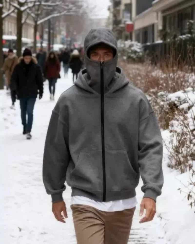Men's Double Hood Zip Sweatshirt – Couple's Fashion Hoodie