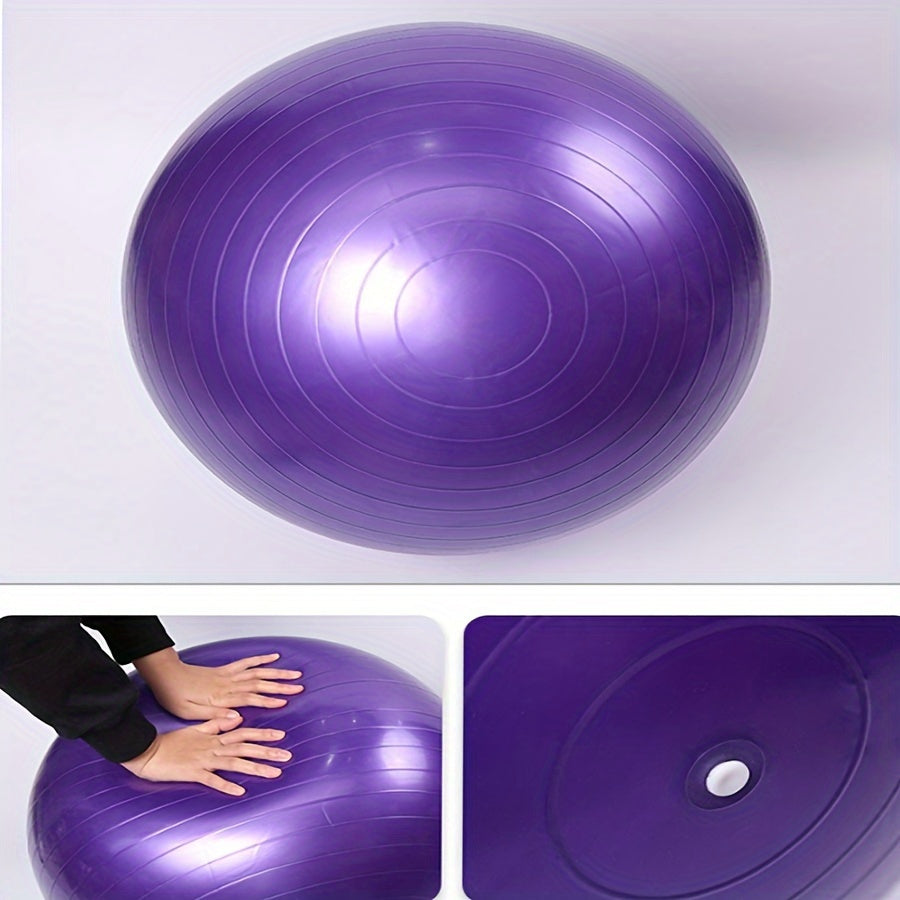 Thick Inflatable PVC Yoga Ball - 1pc Fitness Ball for Home & Gym Use