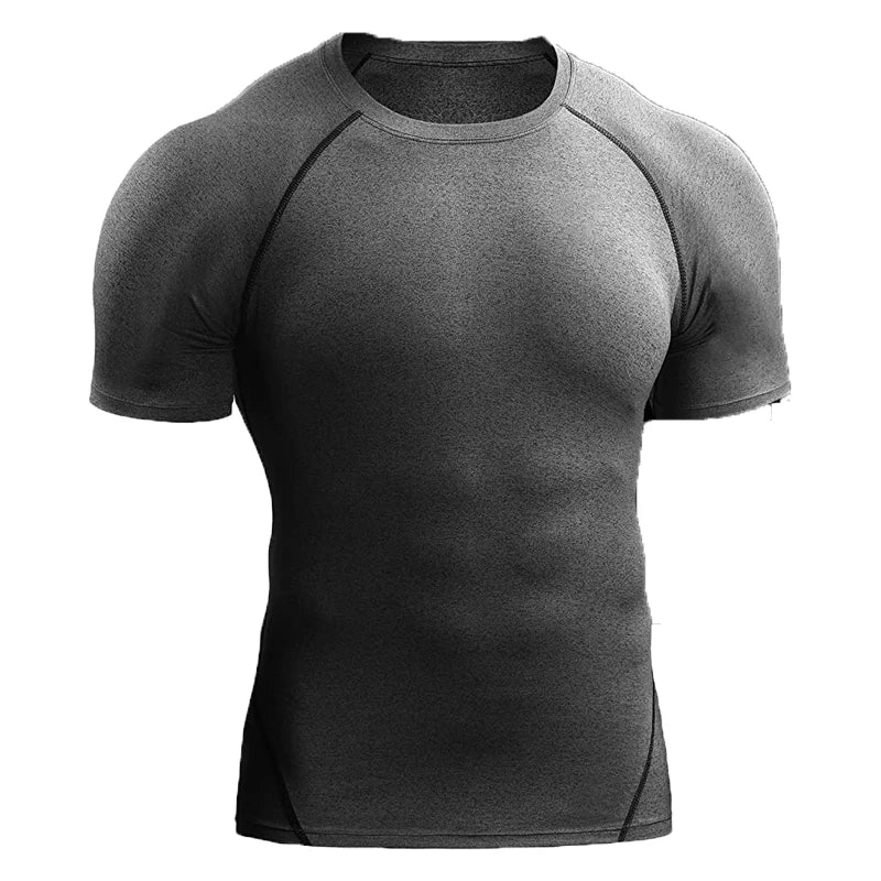 Men's Compression T-Shirt 2025 – Quick Dry Athletic Gym Workout Shirt