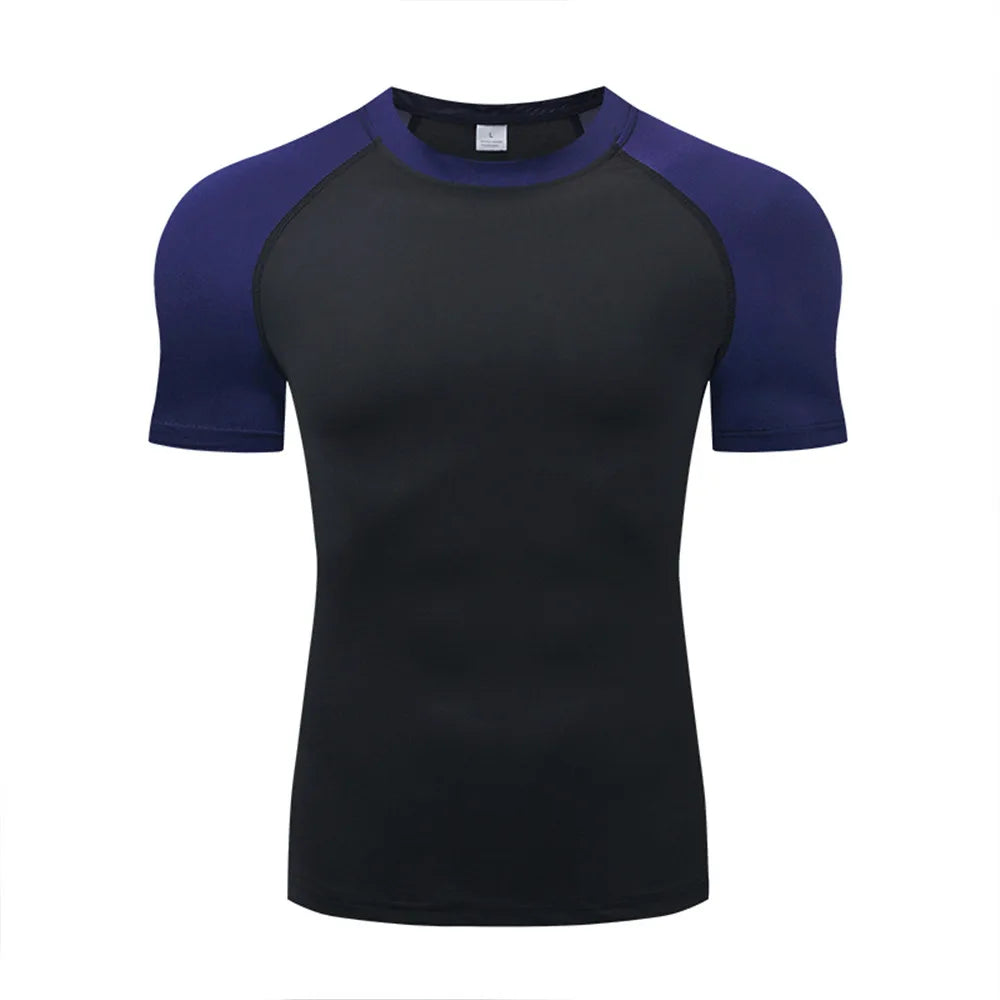 Men's Bat-Man Compression Gym T-Shirt – Tight Elastic Training Shirt