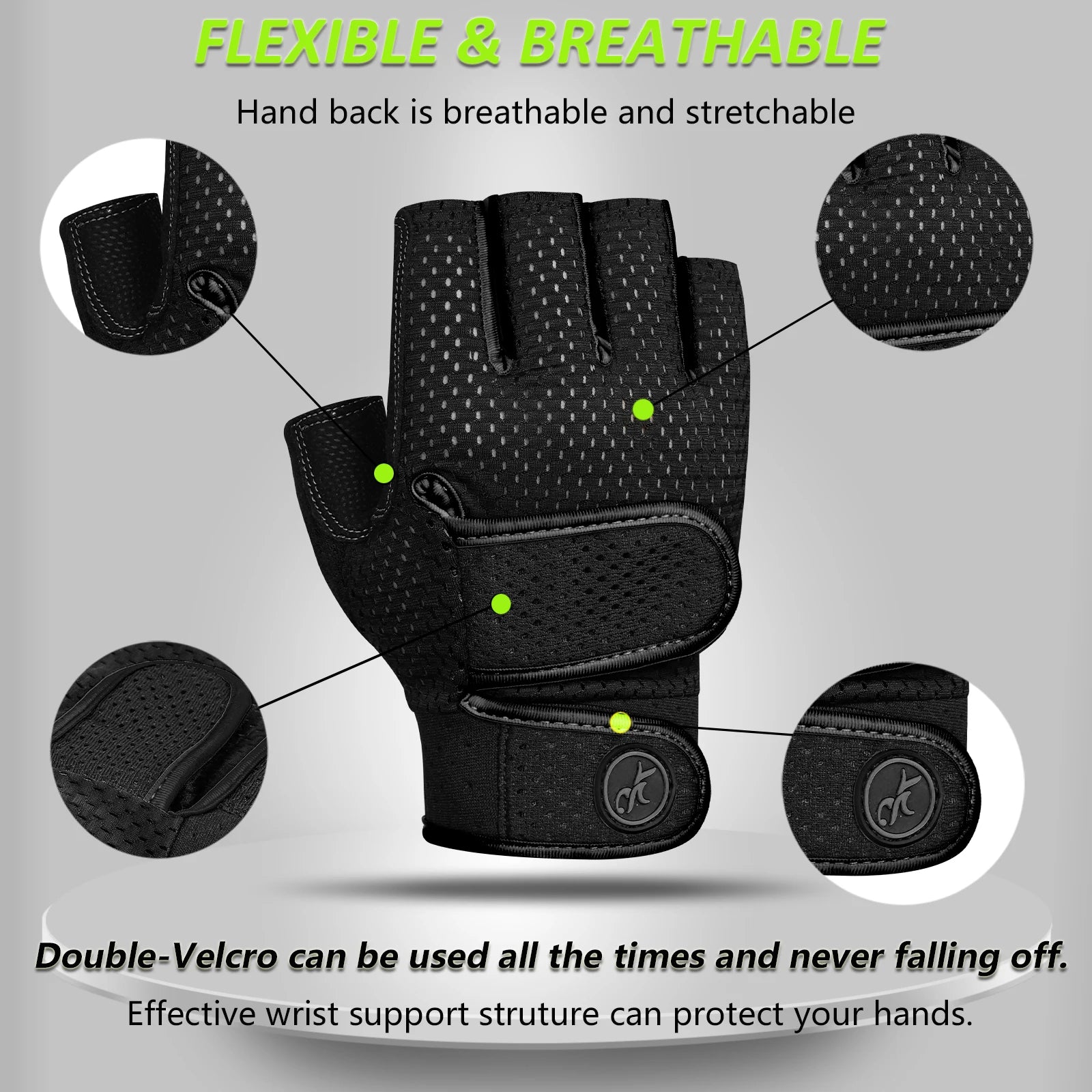 Clearance_MOREOK Workout Gym Gloves Men Women,3MM SBR Pads,Half Finger Weight Lifting Exercise Fitness Gloves for Training,Pull