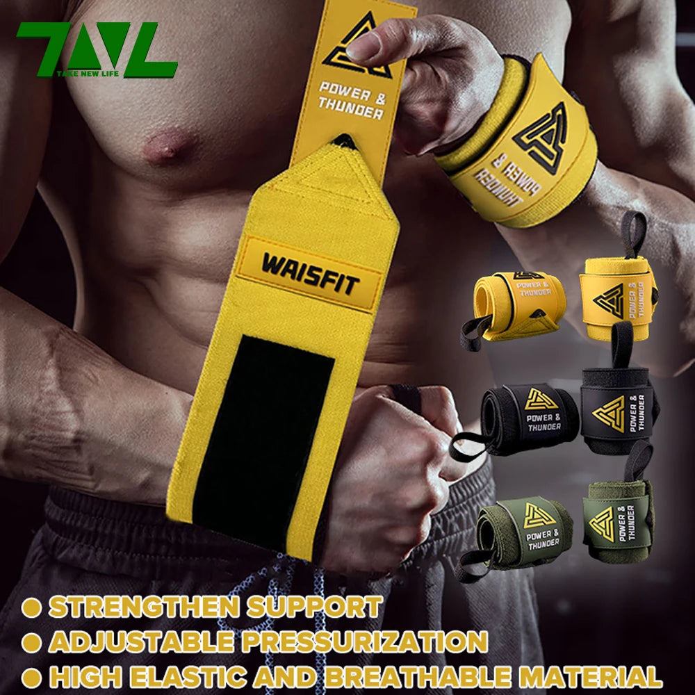 1 Pair Premium Wrist Support Fitness Wristbands Protect Your Wrist During GYM Workouts