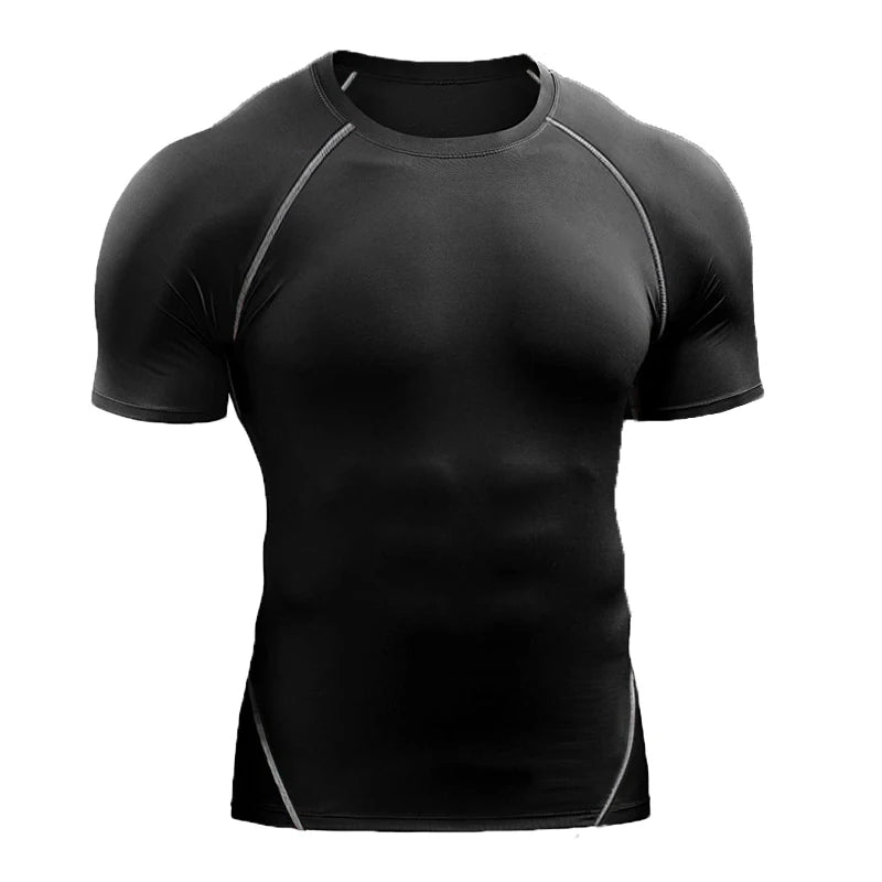 Men's Compression T-Shirt 2025 – Quick Dry Athletic Gym Workout Shirt
