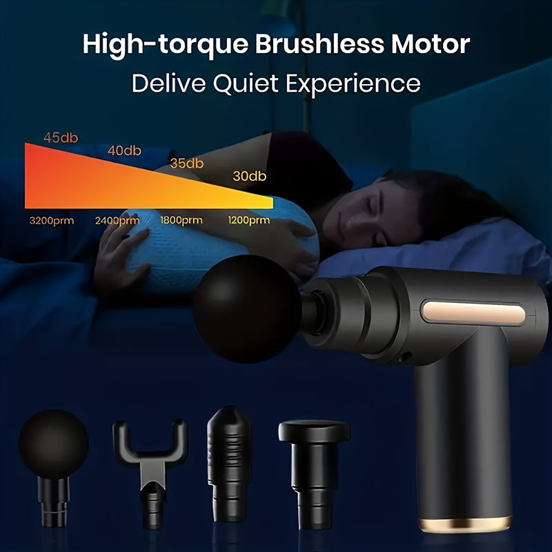 Fascia Electric Massager Gun, Deep Tissue Percussion Electric Muscle Massager, Portable Handheld Motor, Relieves Muscle Tension, For Sports Gym