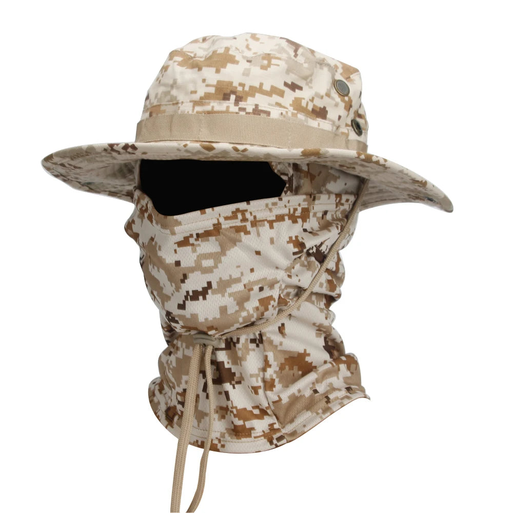 Camouflage Boonie Cap – Foldable Wide Brim Outdoor Hat