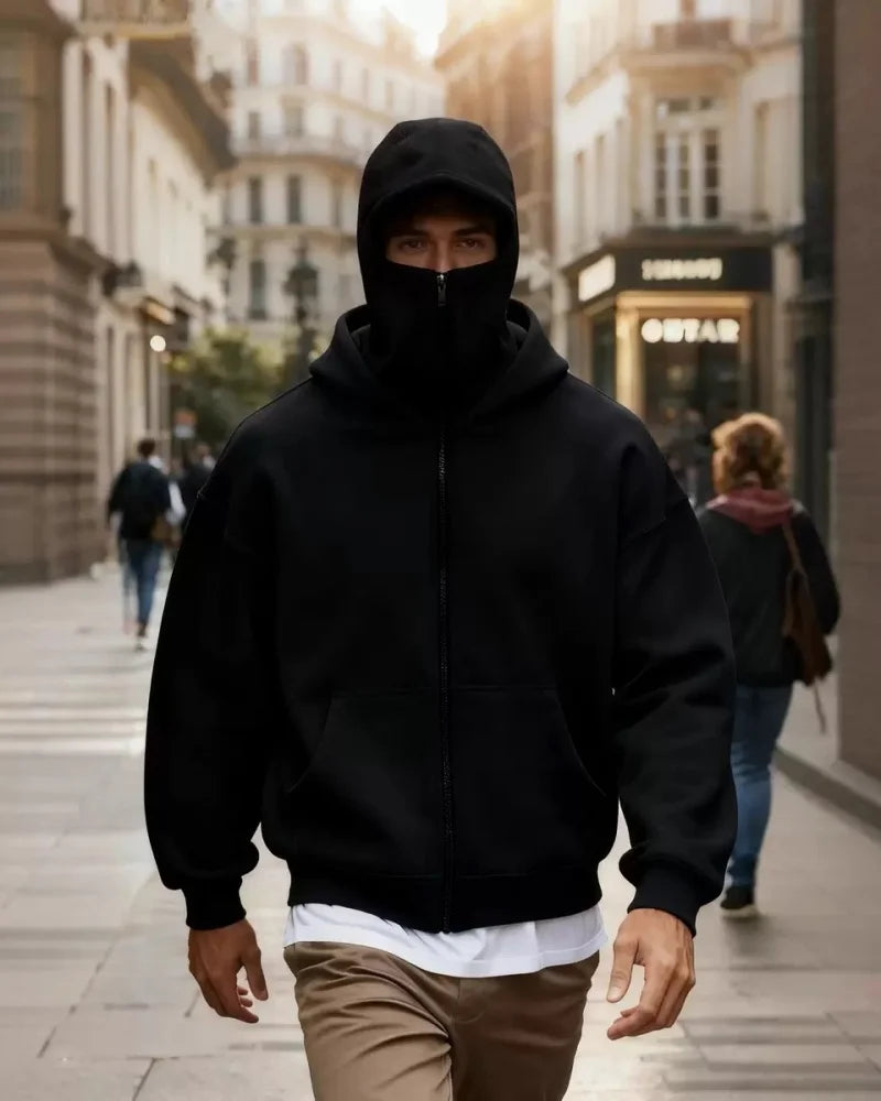 Men's Double Hood Zip Sweatshirt – Couple's Fashion Hoodie