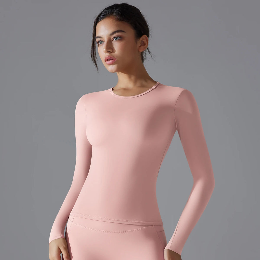 Women's Long Sleeve Yoga Shirt – Dry Fit Breathable Sports Top