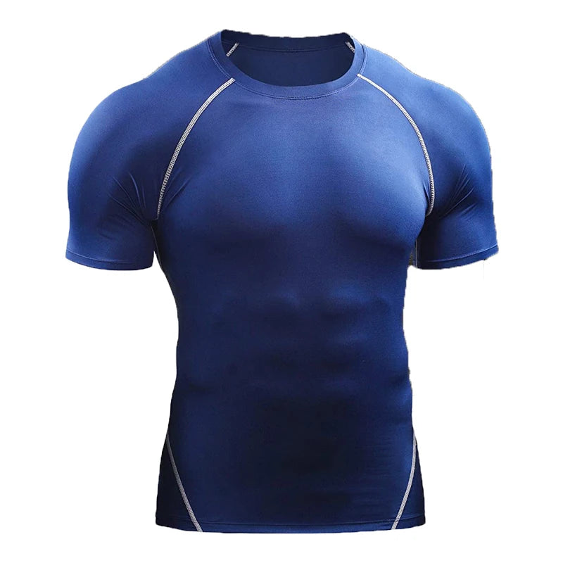 Men's Compression T-Shirt 2025 – Quick Dry Athletic Gym Workout Shirt