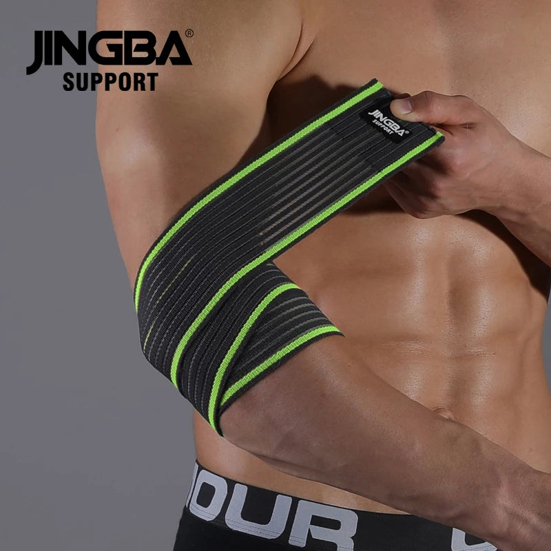 1 Pcs Adjustable Weightlifting Elbow Protector Elastic Straps For Fitness Bodybuilding Gym Workout Training Support Elbow Pads B