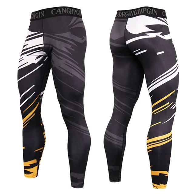 Men's Running Compression Leggings – Quick Dry Gym Fitness Tights