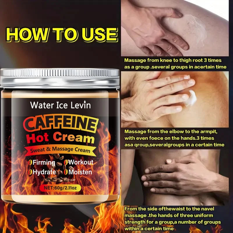 60g Caffeine Hot Massage Cream – Firming & Nourishing Body Moisturizer