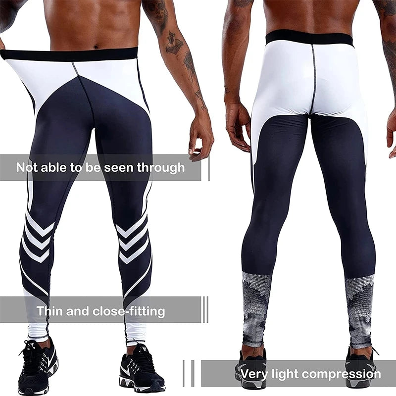 Men's Running Compression Leggings – Quick Dry Gym Fitness Tights