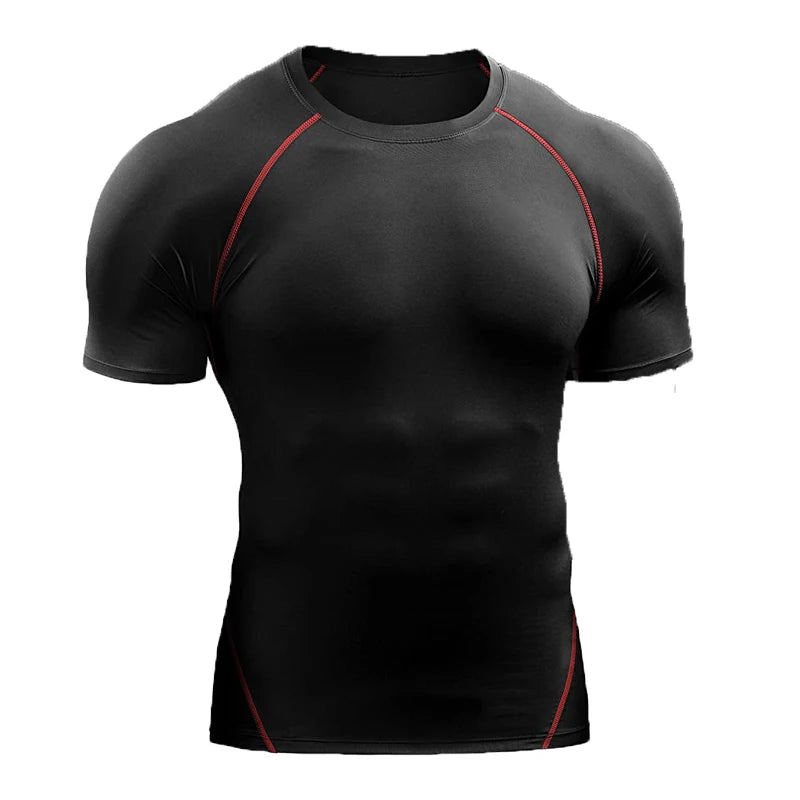 Men's Compression T-Shirt 2025 – Quick Dry Athletic Gym Workout Shirt