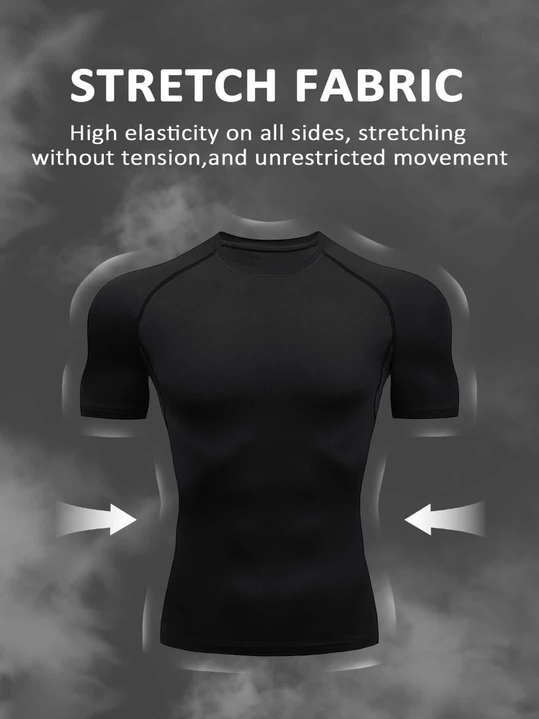 Ultra-Soft ComfyFit T-Shirt - Quick-Drying, Highly Stretchy, Sweat-Absorbing, Breathable, and Moisture-Wicking for Men's Summer Outdoor Fitness Activities and Sports - Ideal for Gym, Running, Cycling, and Hiking
