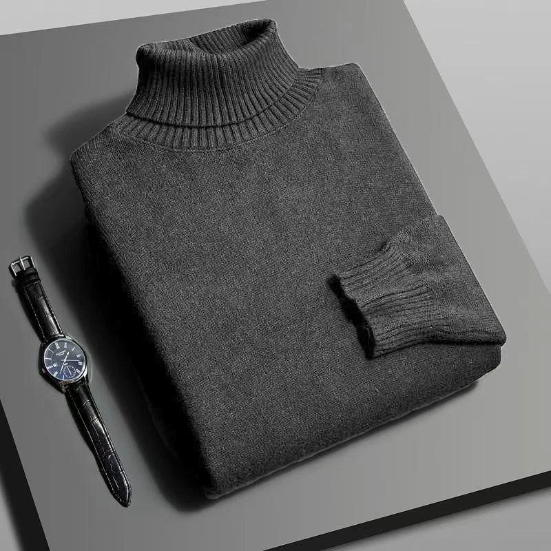 Men's Slim Fit Knitted Turtleneck Sweater
