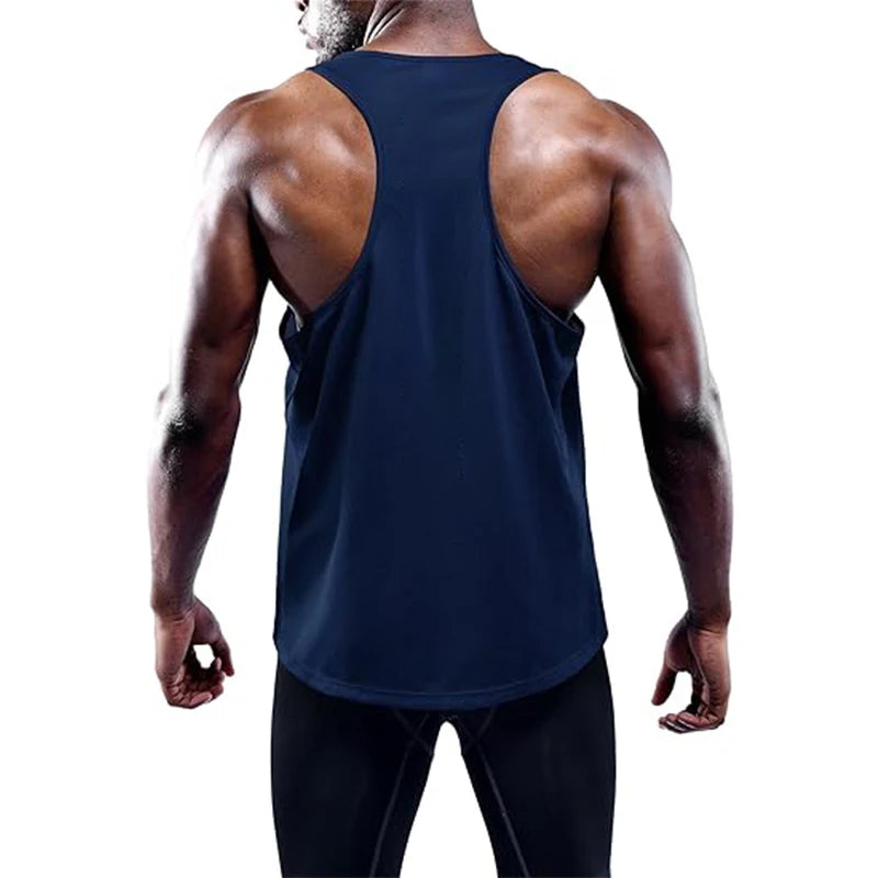 Men's Running Tank Top – Quick Dry Gym Vest Sleeveless Training Shirt