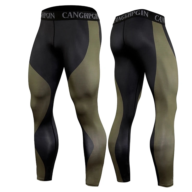 Men's Running Compression Leggings – Quick Dry Gym Fitness Tights