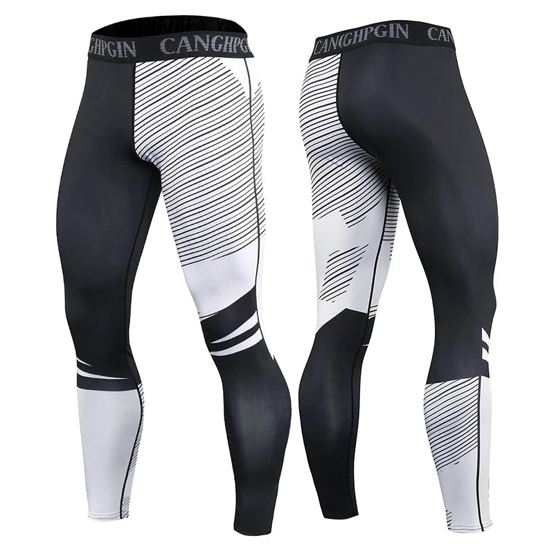 Men's Running Compression Leggings – Quick Dry Gym Fitness Tights