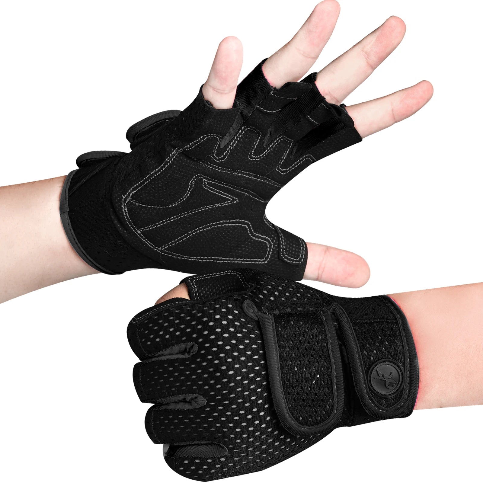 Clearance_MOREOK Workout Gym Gloves Men Women,3MM SBR Pads,Half Finger Weight Lifting Exercise Fitness Gloves for Training,Pull
