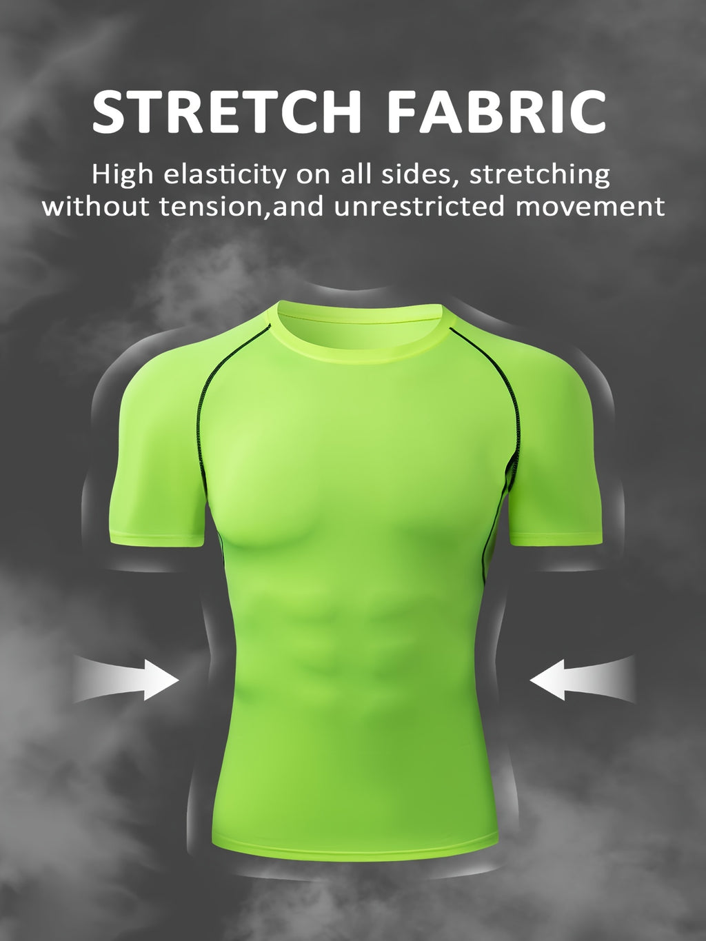 Ultra-Soft ComfyFit T-Shirt - Quick-Drying, Highly Stretchy, Sweat-Absorbing, Breathable, and Moisture-Wicking for Men's Summer Outdoor Fitness Activities and Sports - Ideal for Gym, Running, Cycling, and Hiking