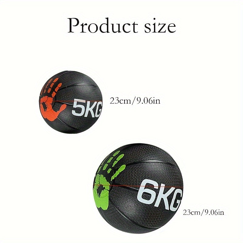 1pc Durable Rubber Weighted Ball for Fitness - 11.02LB/13.23LB, Ideal for Balance & Strength Training, Physical Relax, Home Gym Workout Equipment, Gym Accessories