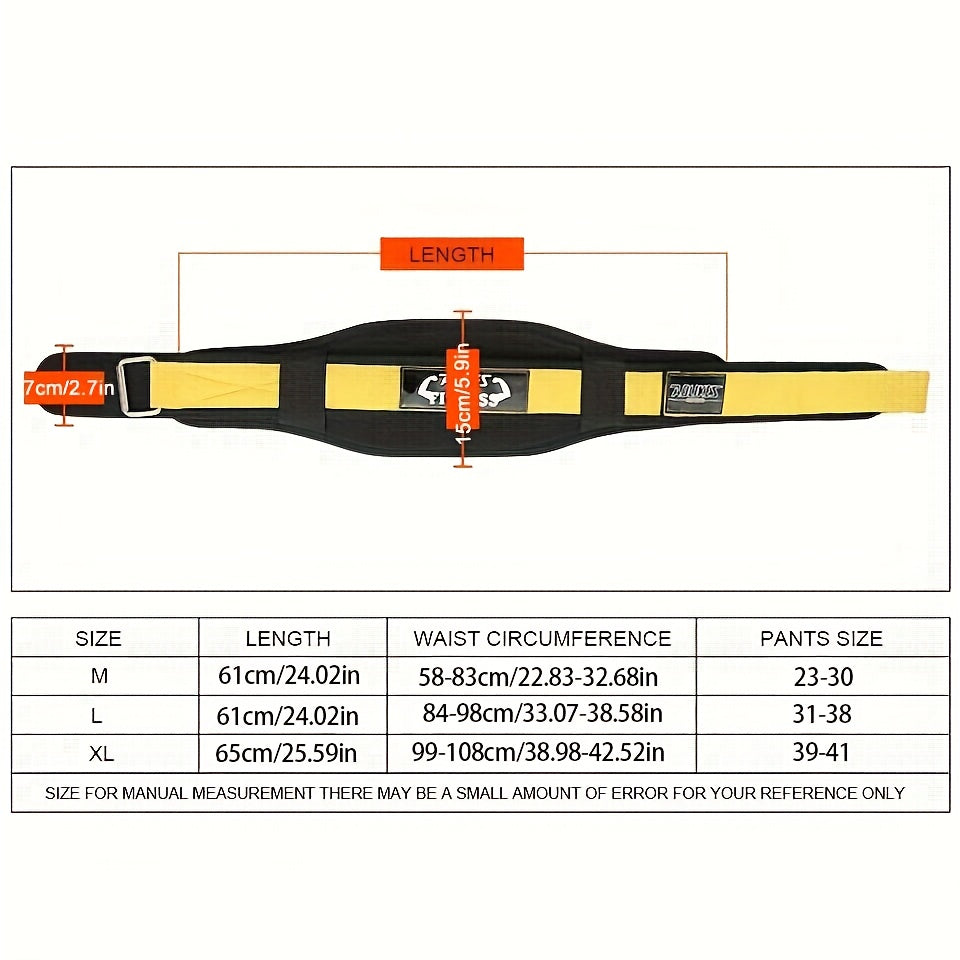 [Heavy Duty Weightlifting Belt] Aolikes Heavy Duty Adjustable Weightlifting Belt for Men & Women - Pull-On Closure, Breathable Mesh, Ergonomic Design for Squats, Deadlifts, Gym Training - Black/Red/Yellow, Core Support, Sleek