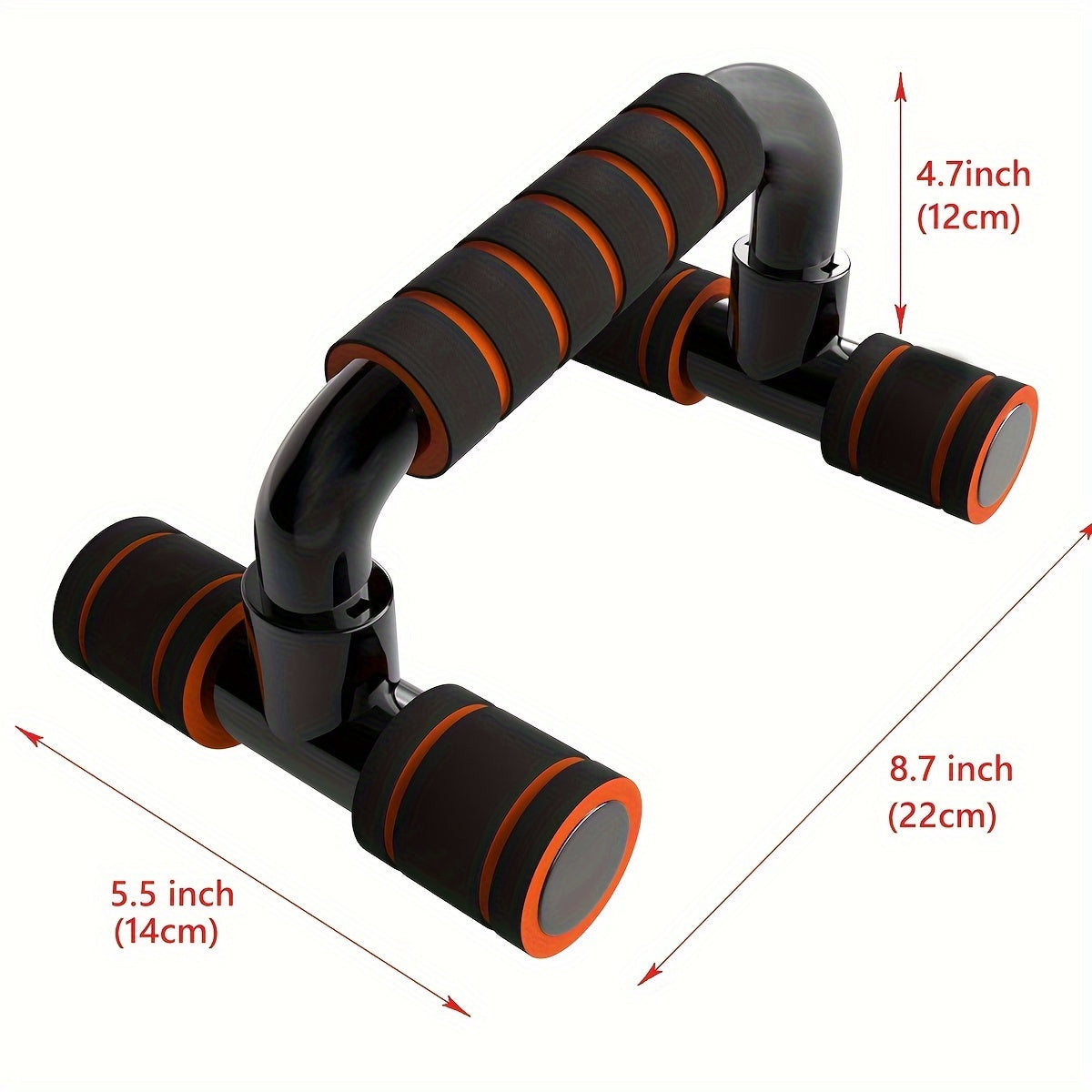 1 Pair Ergonomic Push-Up Bars for Men - Non-Slip, Portable Strength Training Stands with Textured Grip, 300 lbs Capacity, Ideal for Home & Gym Workouts, Easy Assembly, Gym Accessories