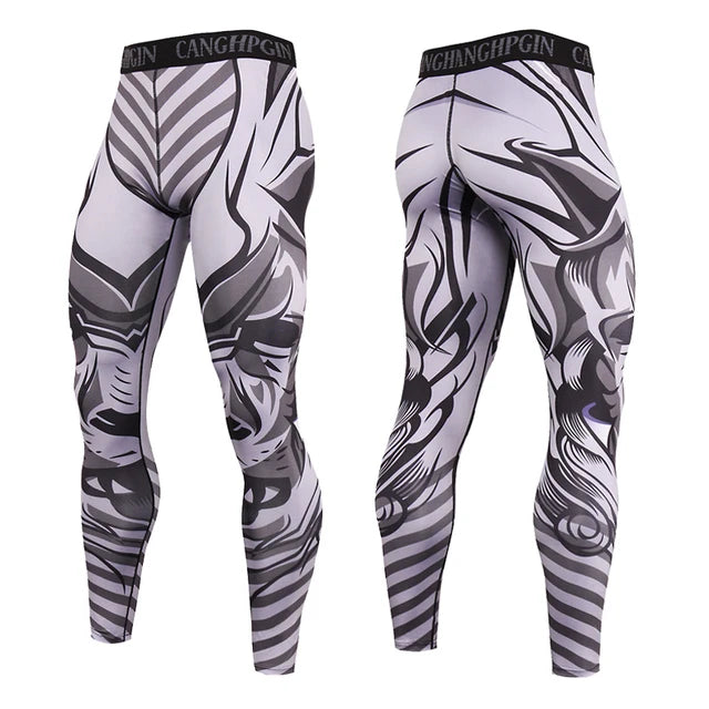 Men's Running Compression Leggings – Quick Dry Gym Fitness Tights