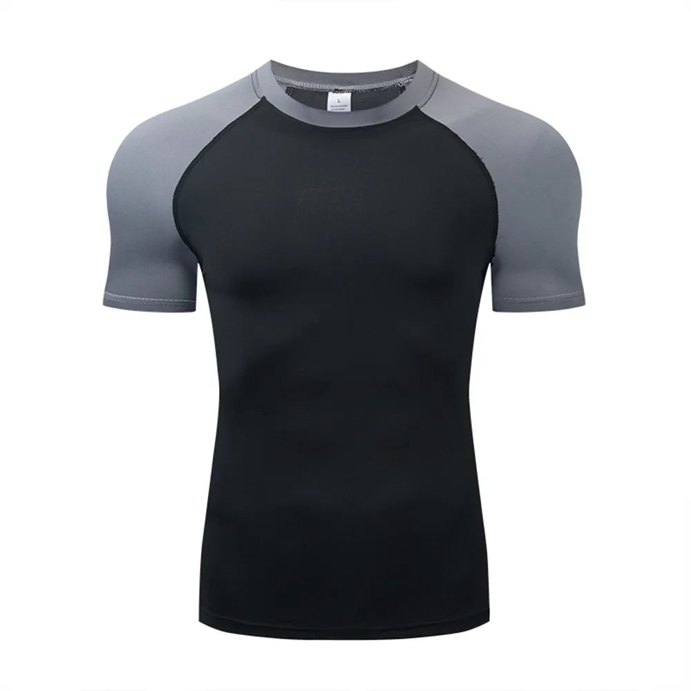 Men's Bat-Man Compression Gym T-Shirt – Tight Elastic Training Shirt