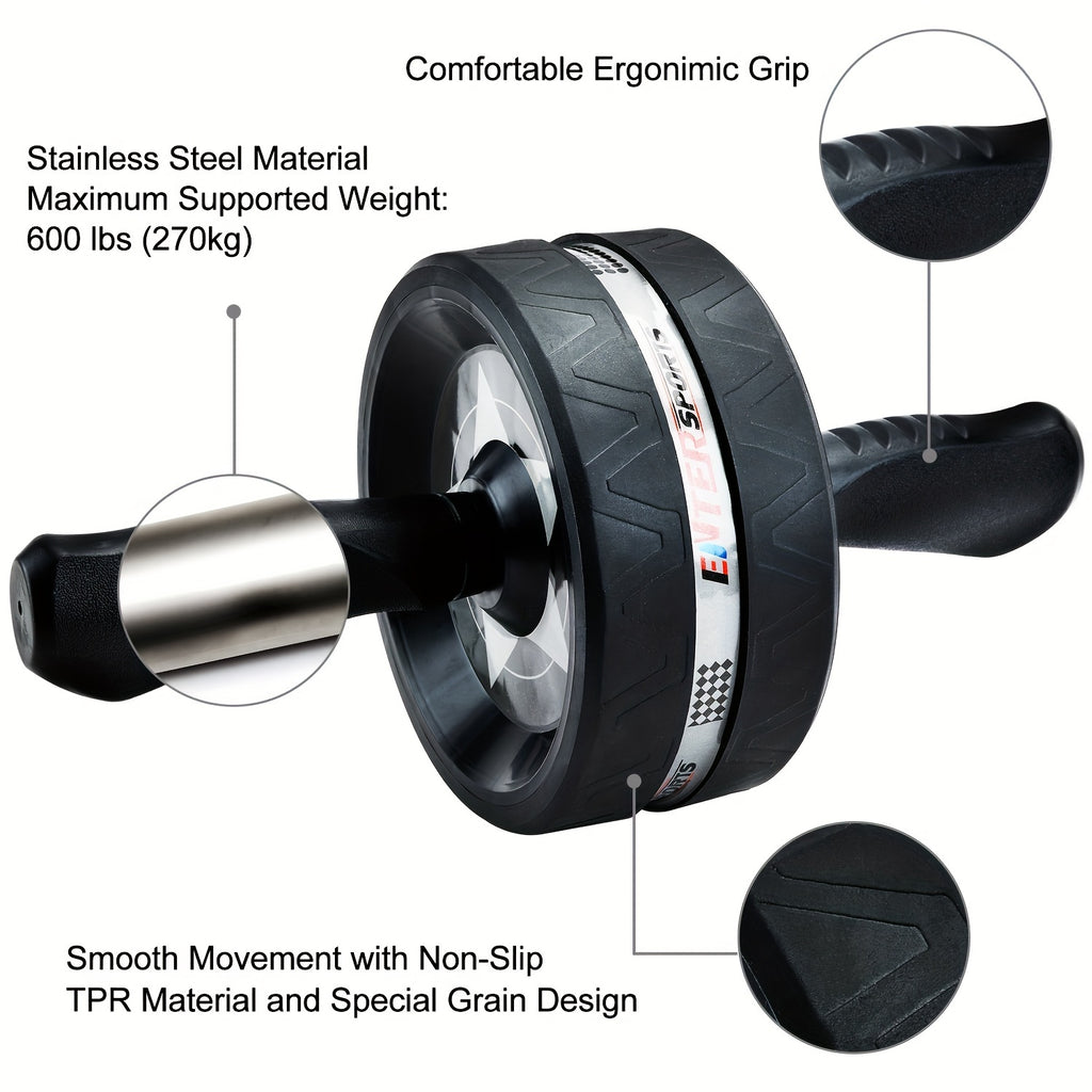 [Silent|Stable] Silent and Stable Abdominal Wheel, Abdominal Muscle Wheel | Strength Training Set, Tummy Tuck Fitness Equipment | Suitable for Living Room, Home, Indoor, Gym etc., Gift for Fitness Enthusiasts and Athletes