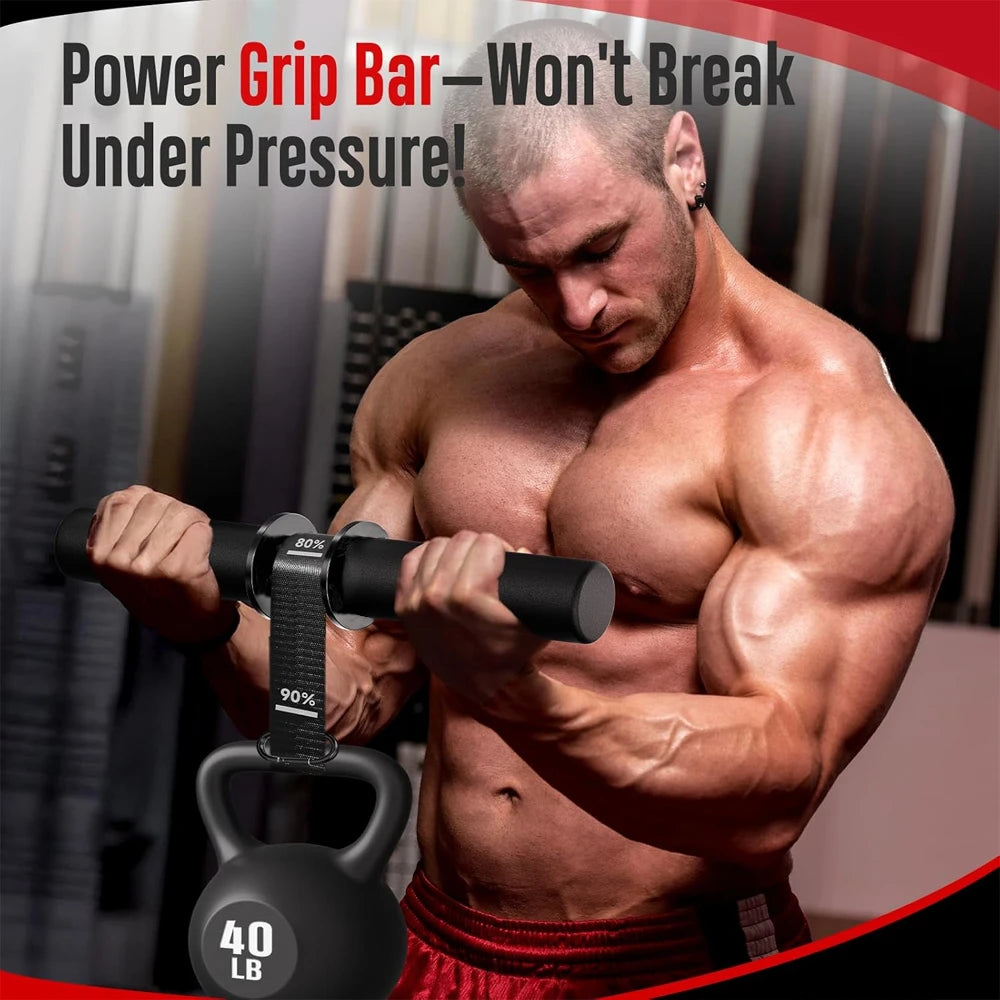 Forearm Strength Trainer Wrist Roller – Adjustable Non-Slip Home Gym Equipment